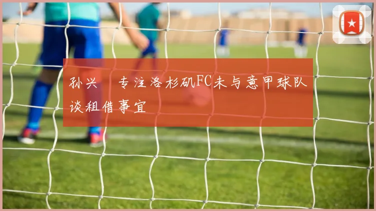 孙兴慜专注洛杉矶FC未与意甲球队谈租借事宜